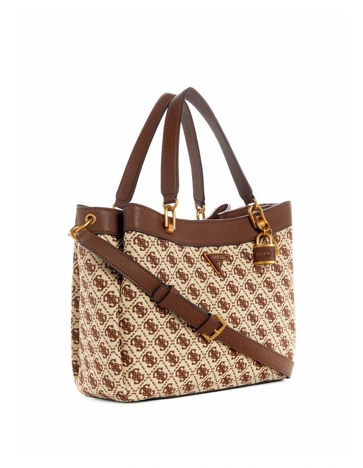 Shemara Girlfriend Satchel Bag in Brown Logo image 2