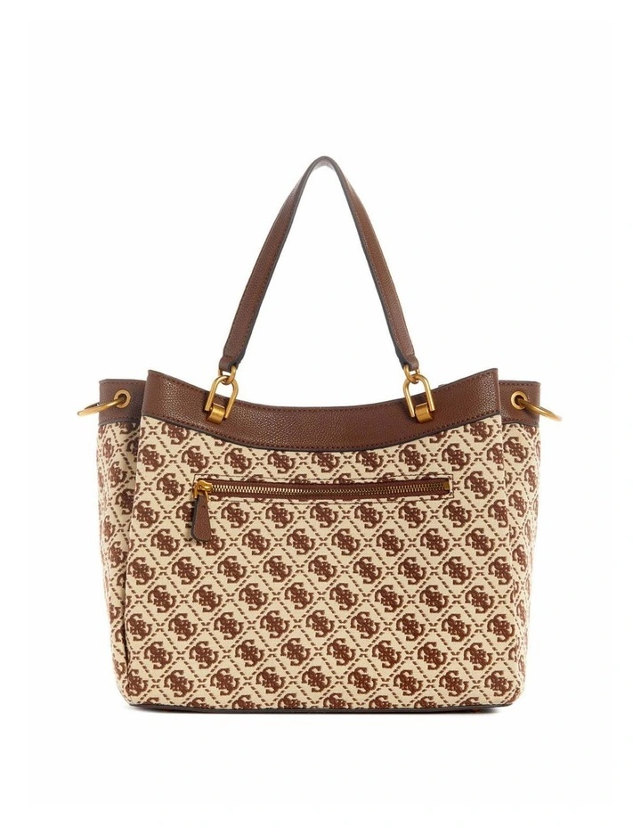 Shemara Girlfriend Satchel Bag in Brown Logo image 4