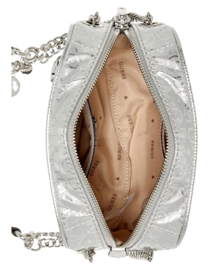 Aldina Camera Crossbody Bag in Silver image 4