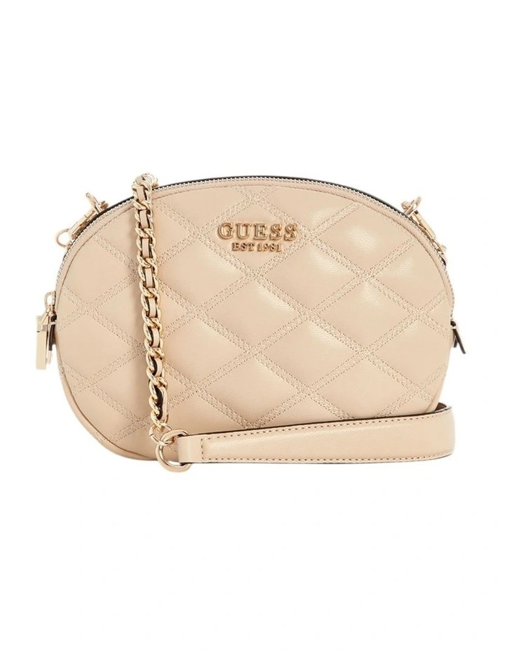 Tamsin Double Zip Crossbody Bag in Light Beige image 1