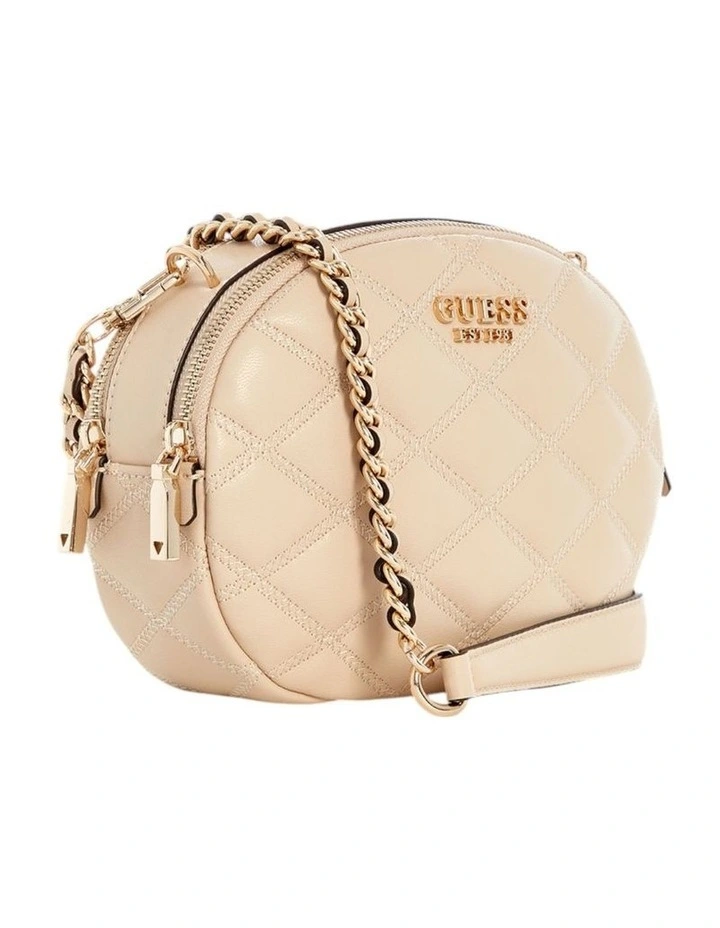 Tamsin Double Zip Crossbody Bag in Light Beige image 2