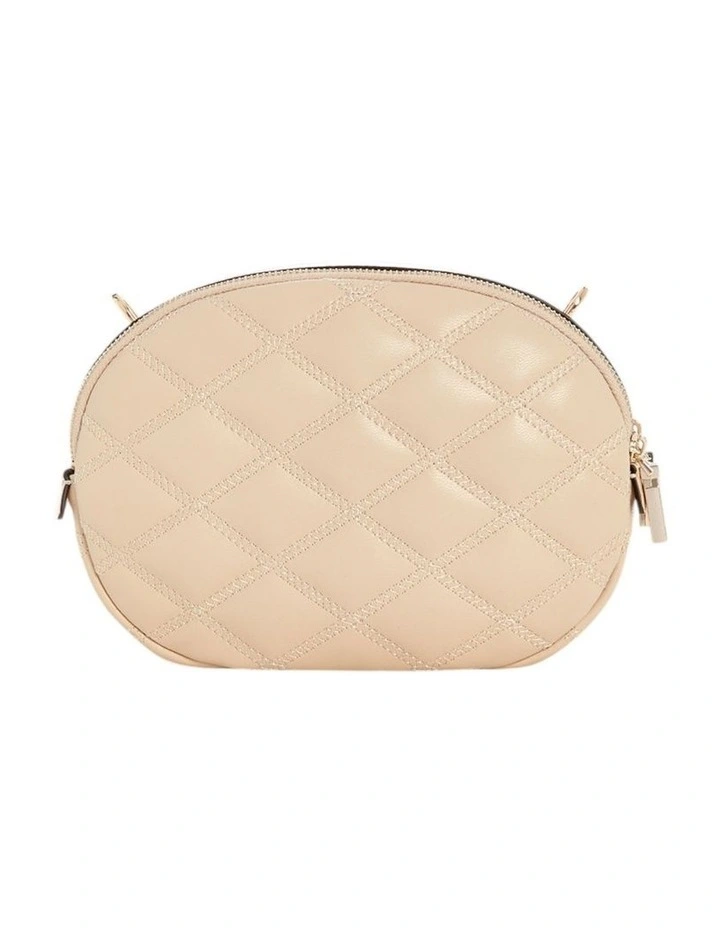 Tamsin Double Zip Crossbody Bag in Light Beige image 3