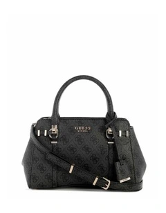 Leona Logo Small Multi Compartment Satchel Bag in Coal
