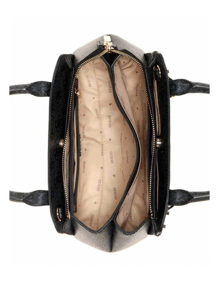 Leona Logo Small Multi Compartment Satchel Bag in Coal image 3