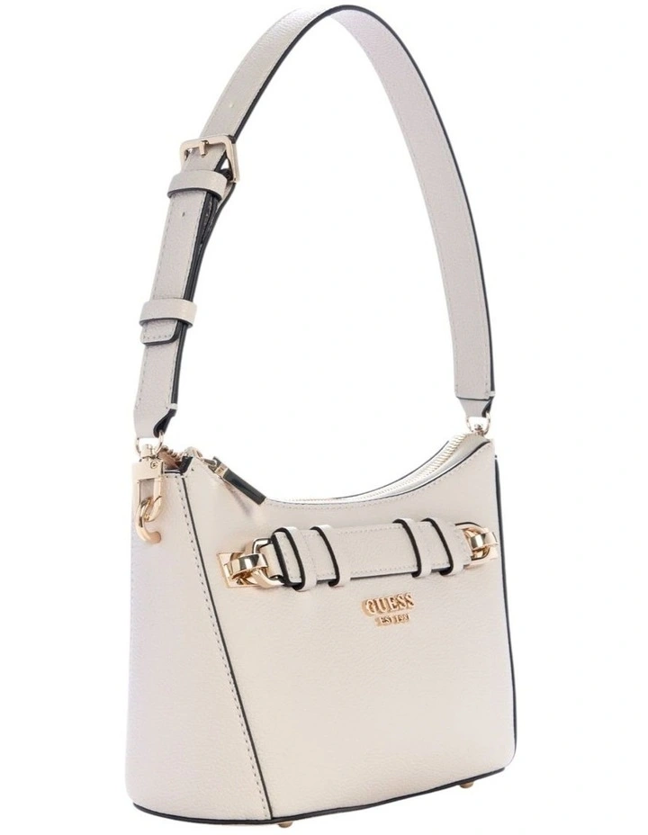 Gregoria Top Zip Shoulder Bag in Stone image 3