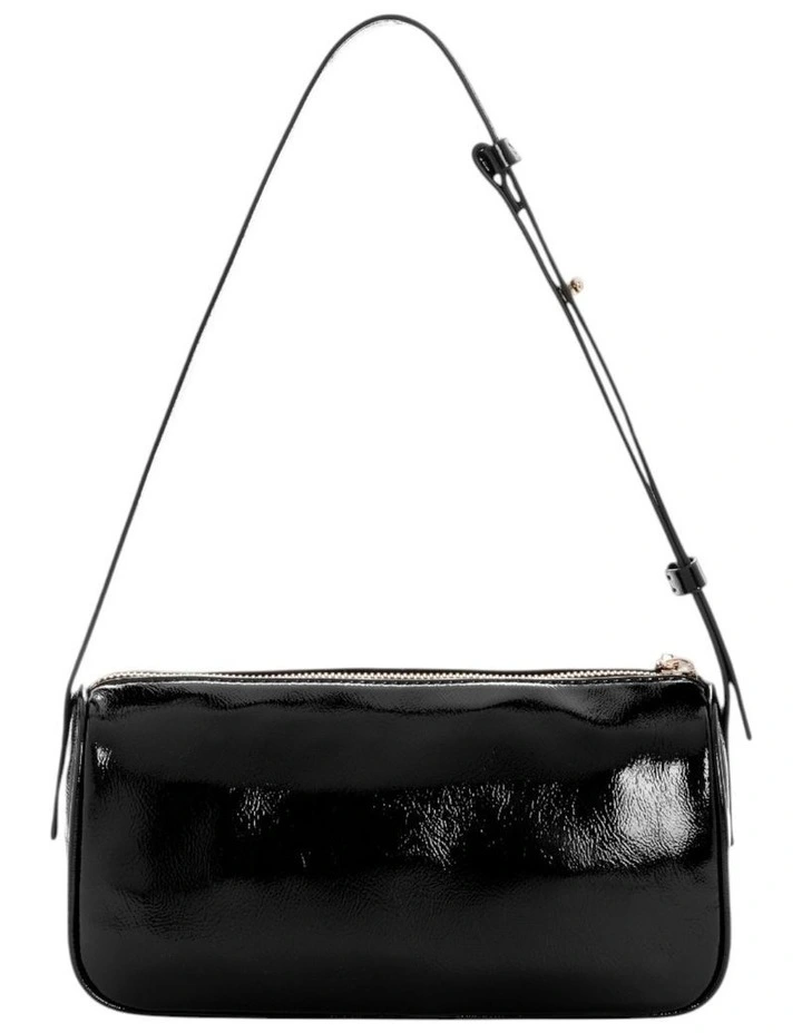 Waldena Small Top Zip Shoulder Bag in Black image 4
