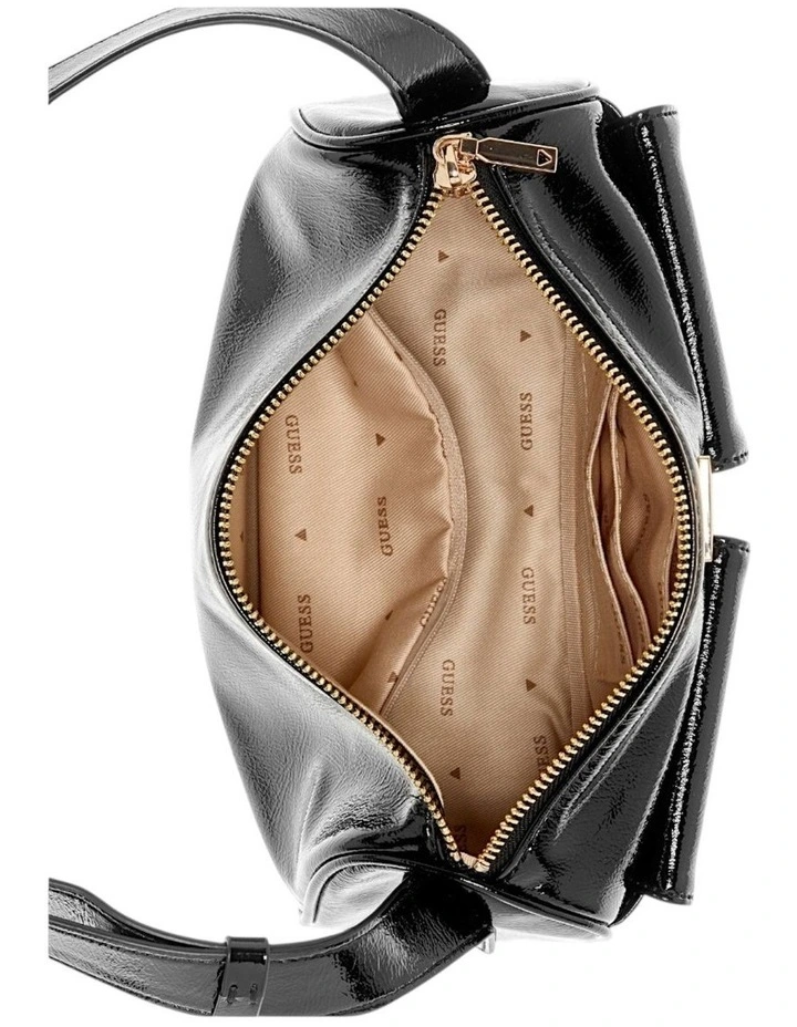 Waldena Small Top Zip Shoulder Bag in Black image 5