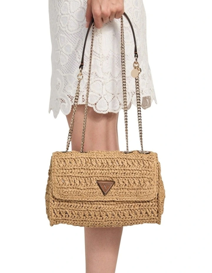 Irene Convertible Crossbody Flap Bag in Natural/Cognac image 2