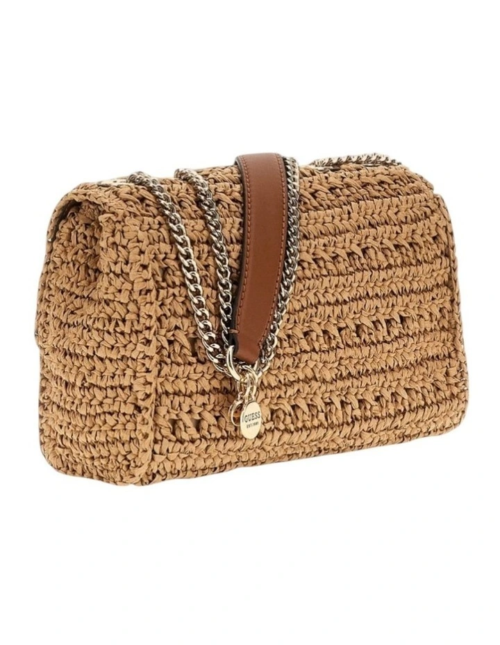Irene Convertible Crossbody Flap Bag in Natural/Cognac image 3