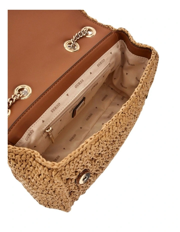Irene Convertible Crossbody Flap Bag in Natural/Cognac image 5