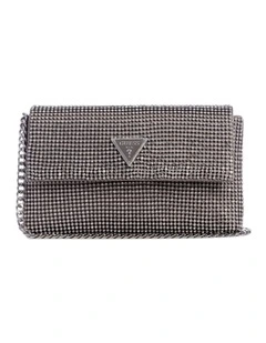 Zalina Clutch Bag in Silver