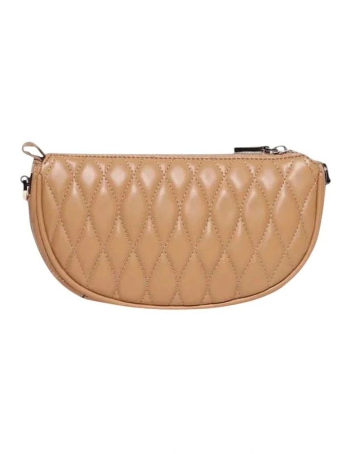 Valla Mini Top Zip Shoulder Bag in Beige image 4