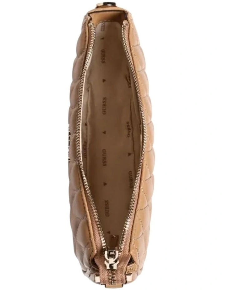 Valla Mini Top Zip Shoulder Bag in Beige image 5