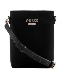 Follie Travel Chit Chat Crossbody Bag in Black