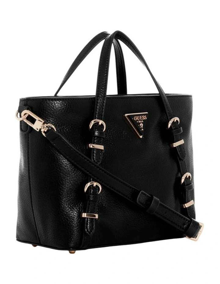 Levia Mini Satchel Bag in Black image 3