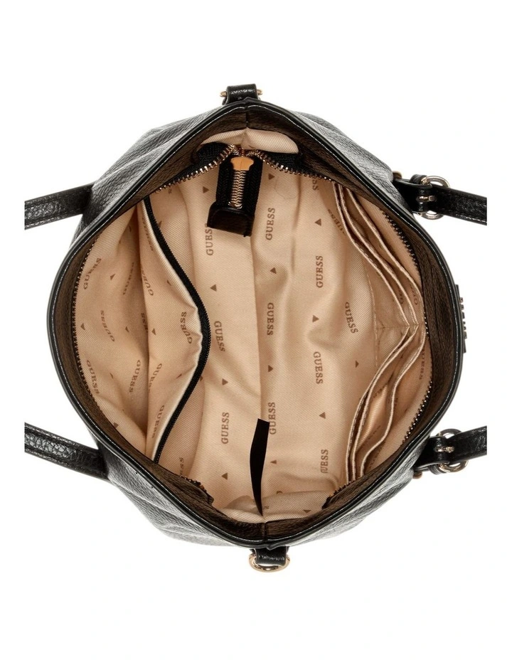 Levia Mini Satchel Bag in Black image 5
