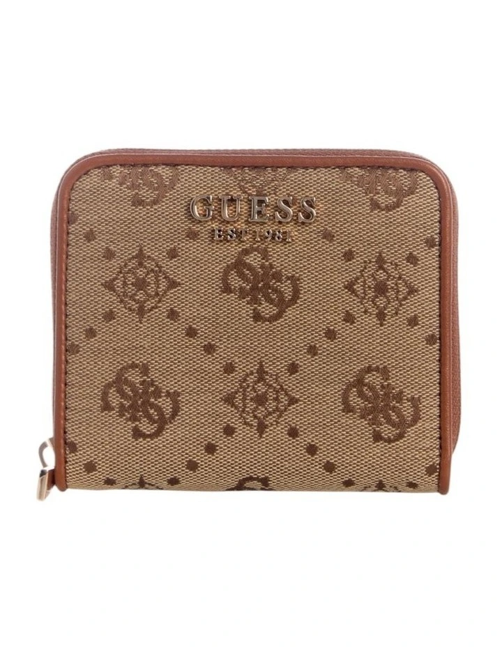 Neda Small Zip Around Wallet in Latte Logo image 1