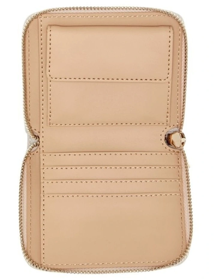 Neda Small Zip Around Wallet in Latte Logo image 2