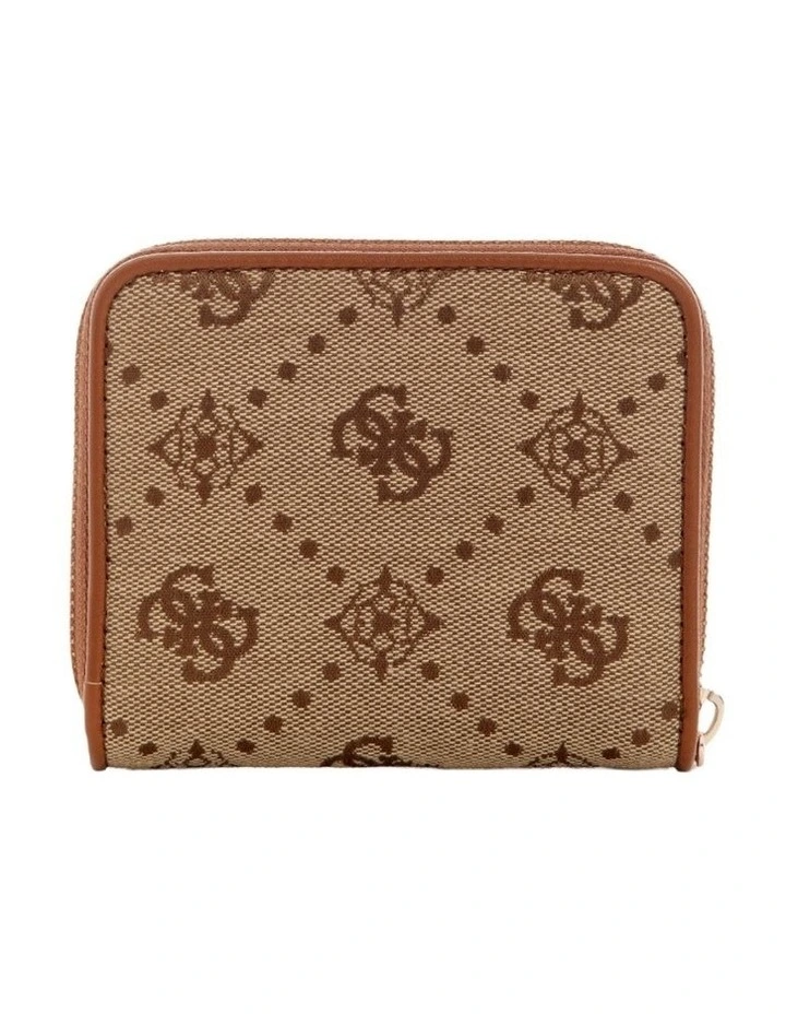 Neda Small Zip Around Wallet in Latte Logo image 3