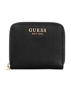 Laurel Small Zip Around Wallet in Black