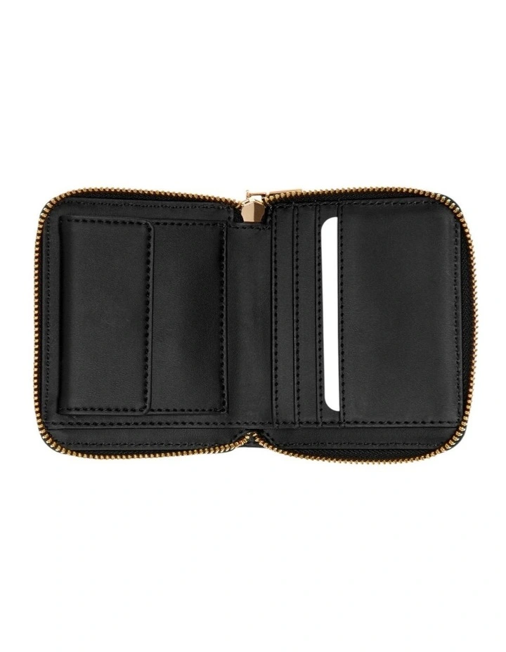 Laurel Small Zip Around Wallet in Black image 2