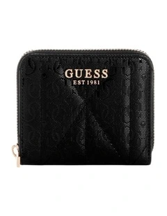 Aldina Small Zip Around Wallet in Black