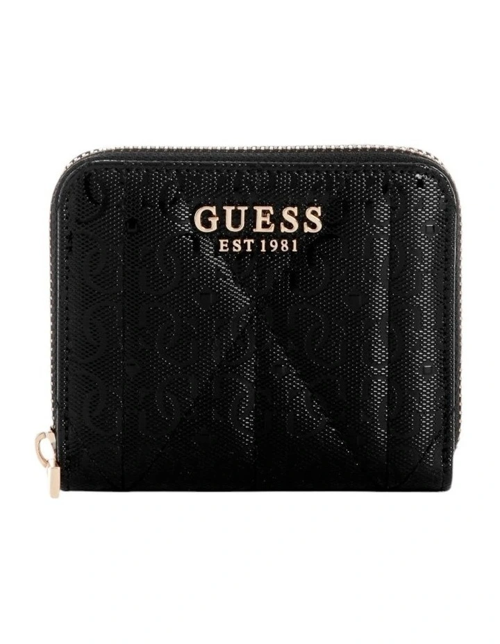 Aldina Small Zip Around Wallet in Black image 1