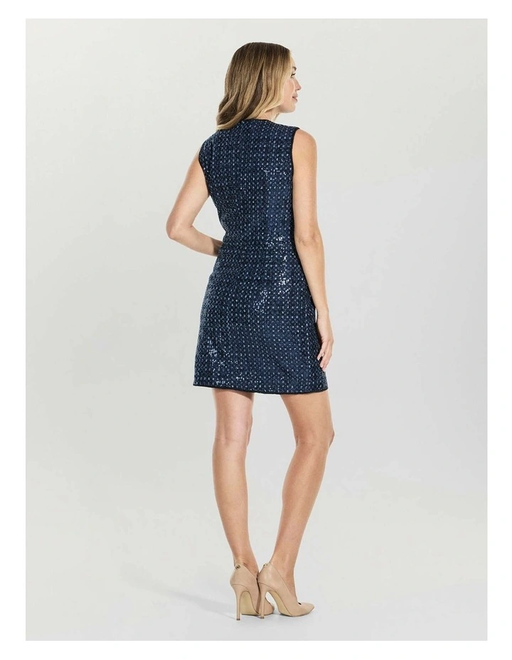 Gabriela Mini Dress in Blue image 5