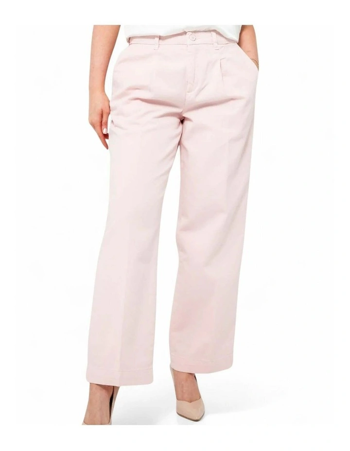 Guess Jeans Wide Leg Trouser in Pink image 1