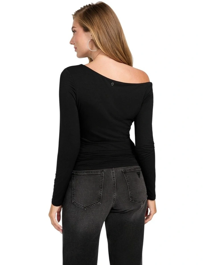 Julianna Long Sleeves Top in Black image 5