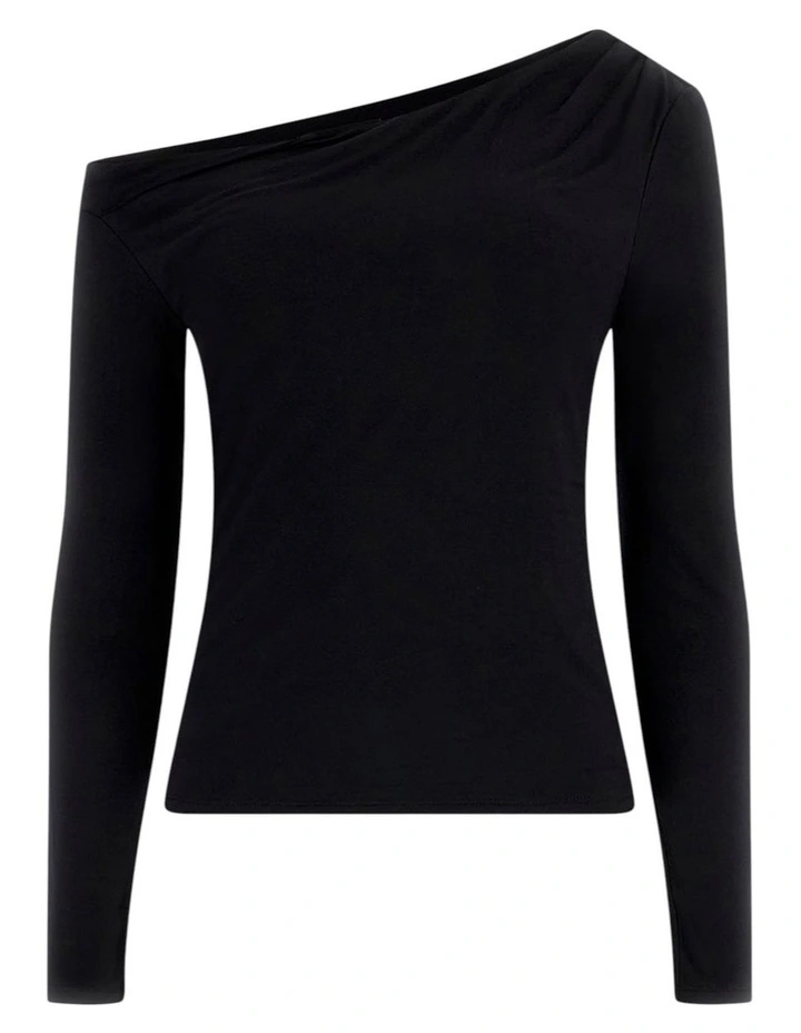 Julianna Long Sleeves Top in Black image 6