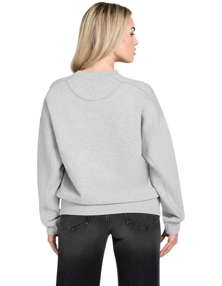 Triangle Glitter Sweatshirt in Grey image 3