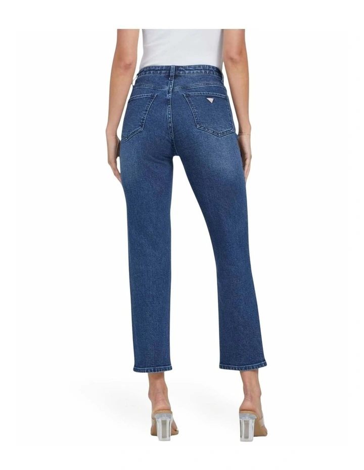 Jeannie High-Rise Straight Jeans in Blue image 4