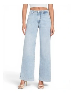 Eco Zoya Wide Leg Jeans in Light Wash