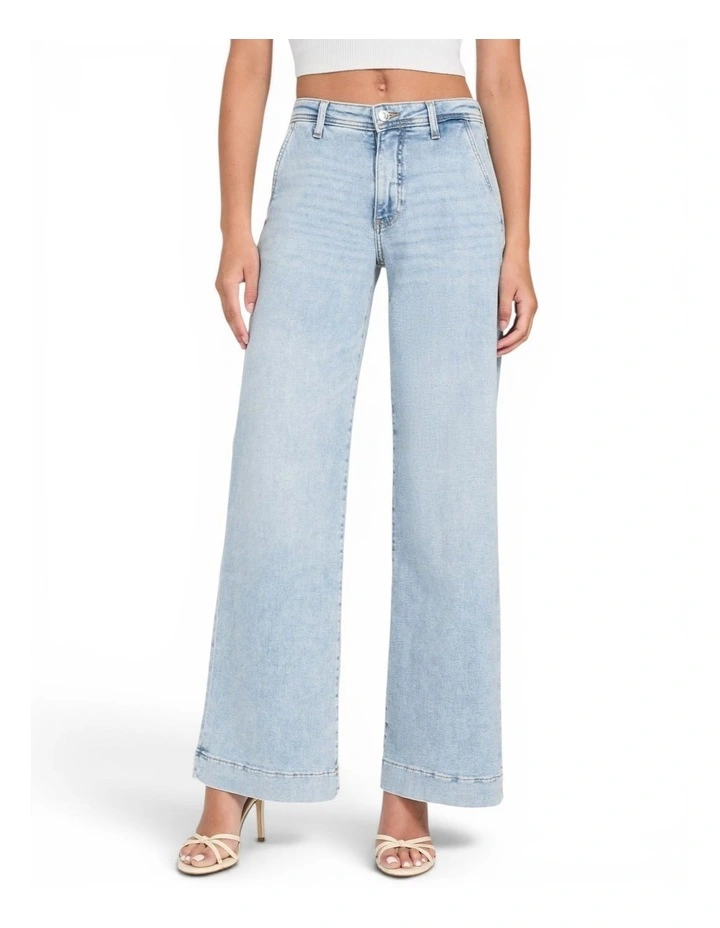 Eco Zoya Wide Leg Jeans in Light Wash image 1