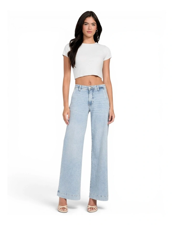 Eco Zoya Wide Leg Jeans in Light Wash image 2