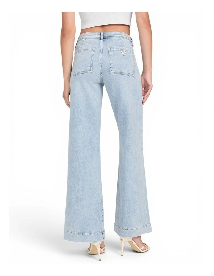 Eco Zoya Wide Leg Jeans in Light Wash image 4