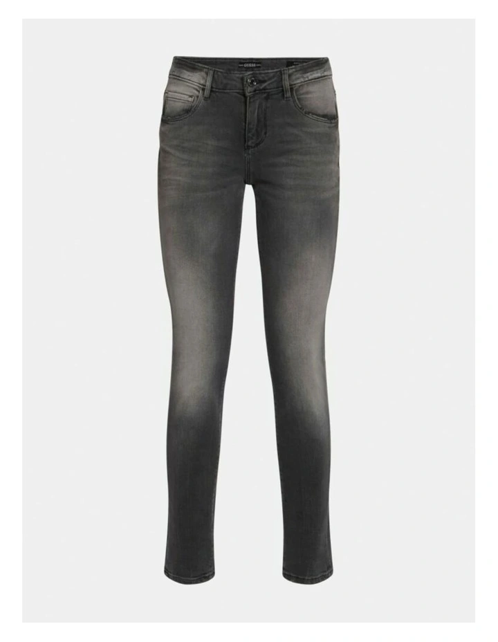 Annette Skinny Mid Rise Jeans in Carrie Grey image 3