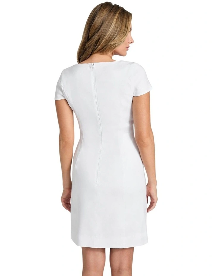 Isabeau Bows Mini Dress in White image 3