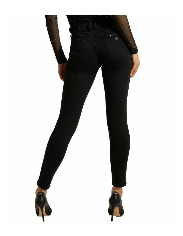 Annette Skinny Mid Rise Jeans in Carrie Black image 3