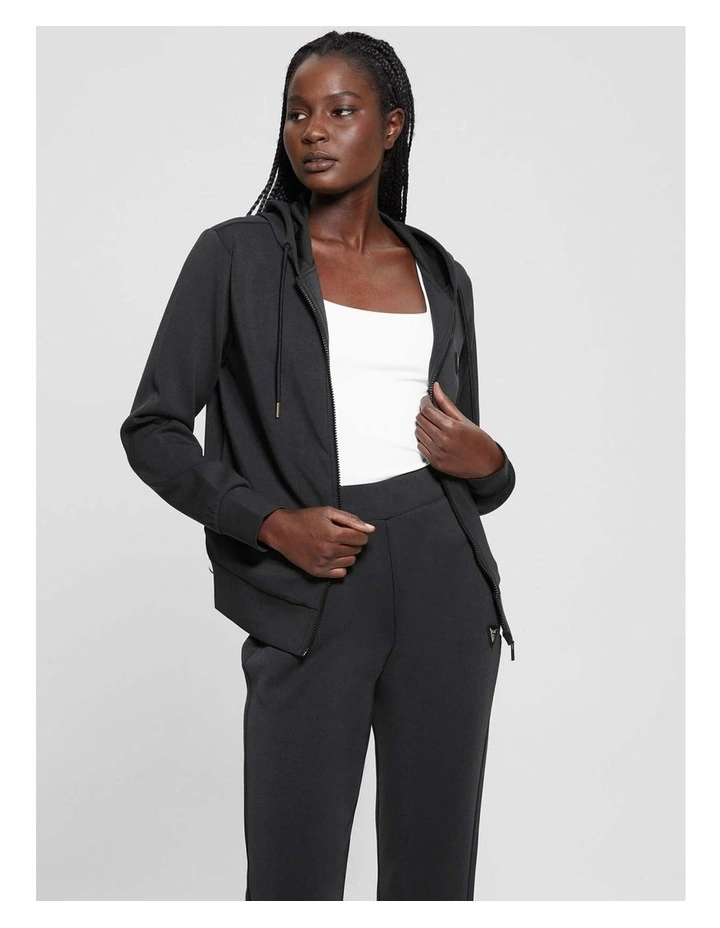 Olympe Hoodie Jacket in Black image 7
