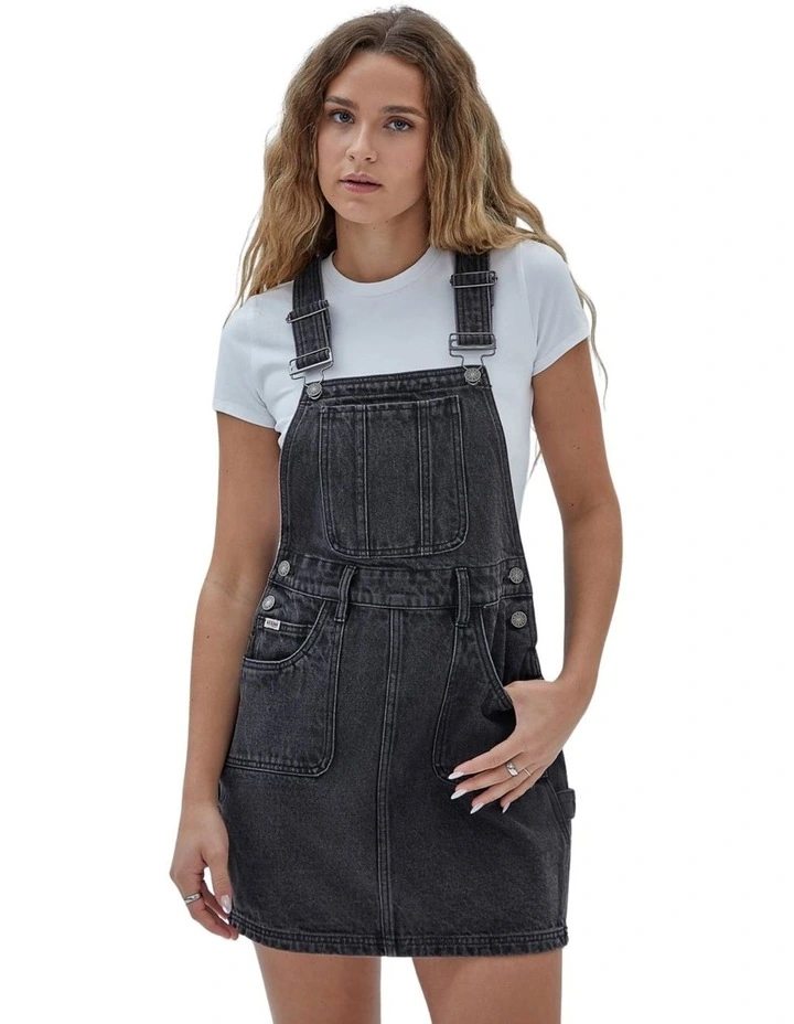 Originals Overall Mini Dress in Black image 3