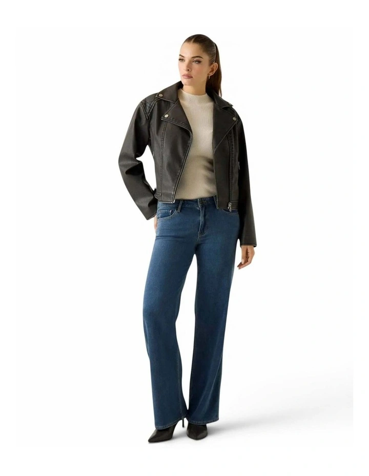 Nada Vintage Biker Jacket in Black image 2