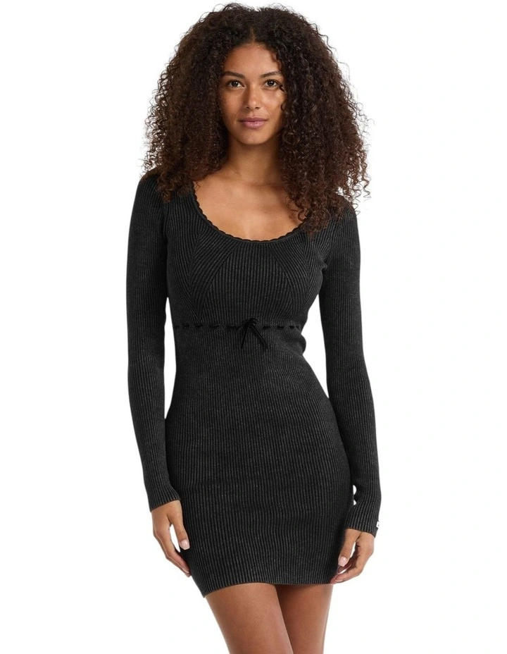 Originals Vintage Mini Sweater Dress in Black image 1