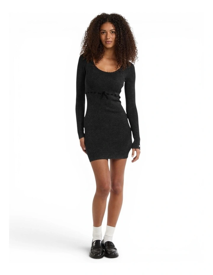 Originals Vintage Mini Sweater Dress in Black image 2