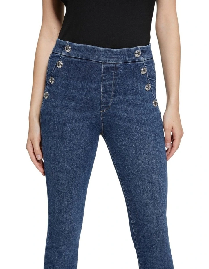 High-Rise Aubree Skinny Denim Jeans in Dark Wash image 3