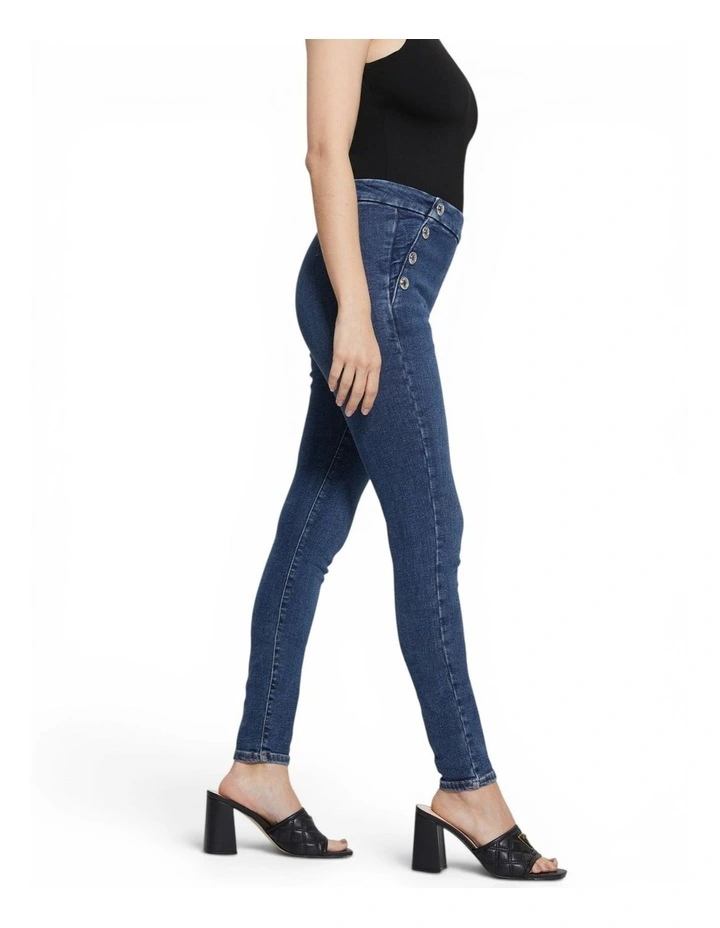 High-Rise Aubree Skinny Denim Jeans in Dark Wash image 4