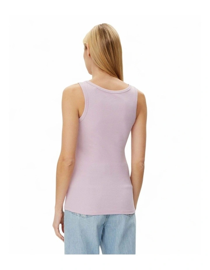 Sleeveless Embellished Tank Top in Pink Logo image 3
