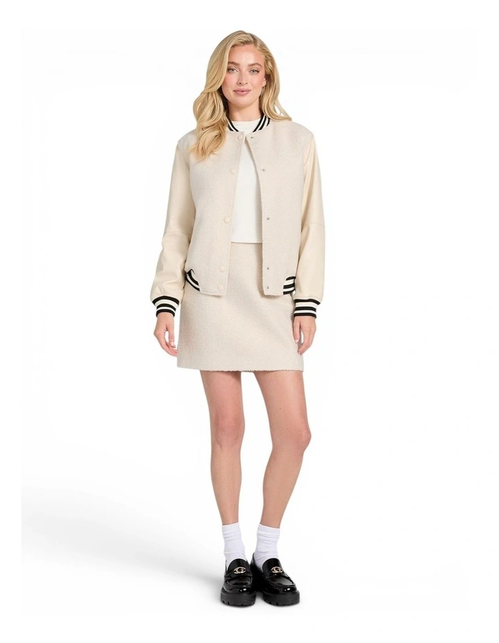 Eco Zita Mini Skirt in Beige image 2