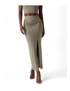 Aimee Jewel Drap Skirt in Green